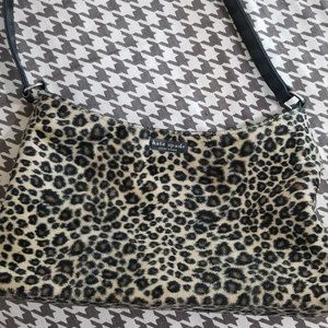 Kate Spade cheetah print fuzzy purse